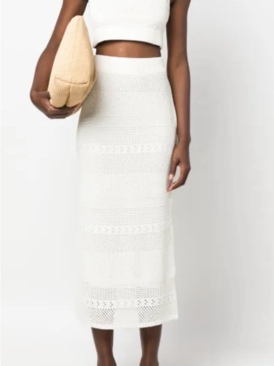 Frame Denim Dresses & Skirts - Frame Knit Crochet Pencil Skirt Size Medium